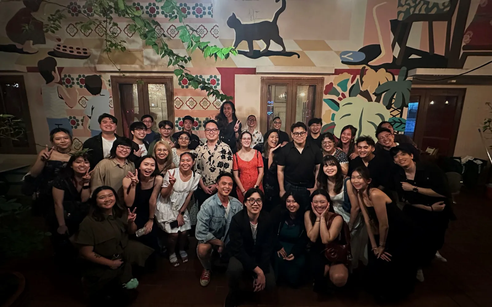 The NIR and JUO team, about fifty people, at a company gathering